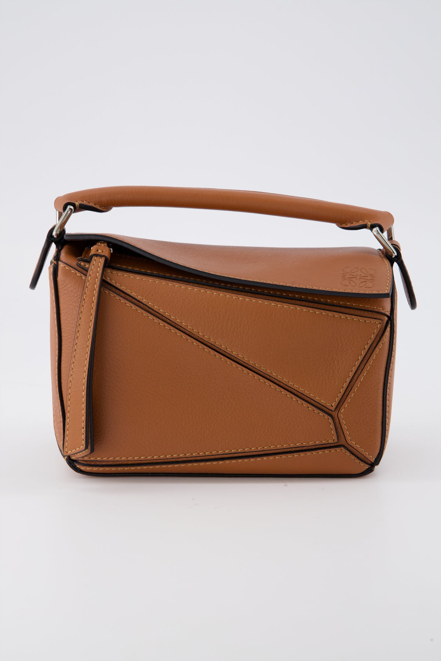LOEWE Mini Puzzle bag in Caramel.