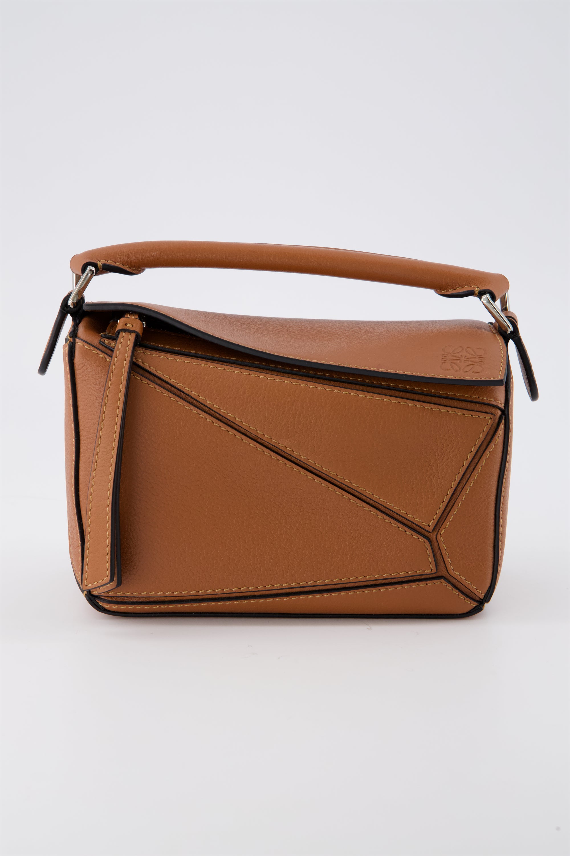 LOEWE Mini Puzzle bag in Caramel.