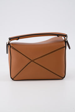 LOEWE Mini Puzzle bag in Caramel.