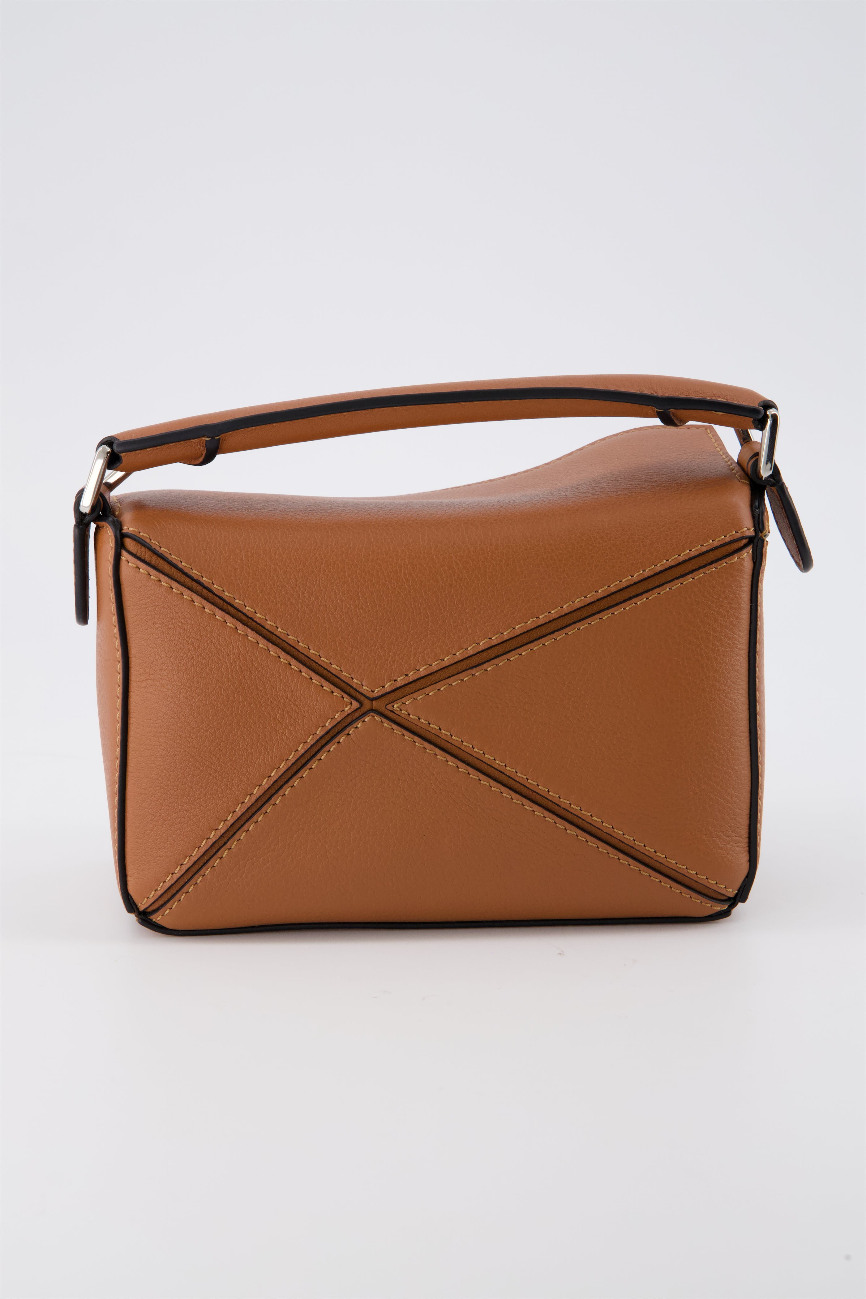 LOEWE Mini Puzzle bag in Caramel.