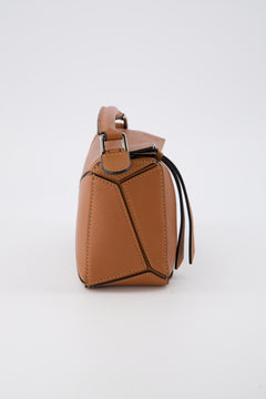LOEWE Mini Puzzle bag in Caramel.