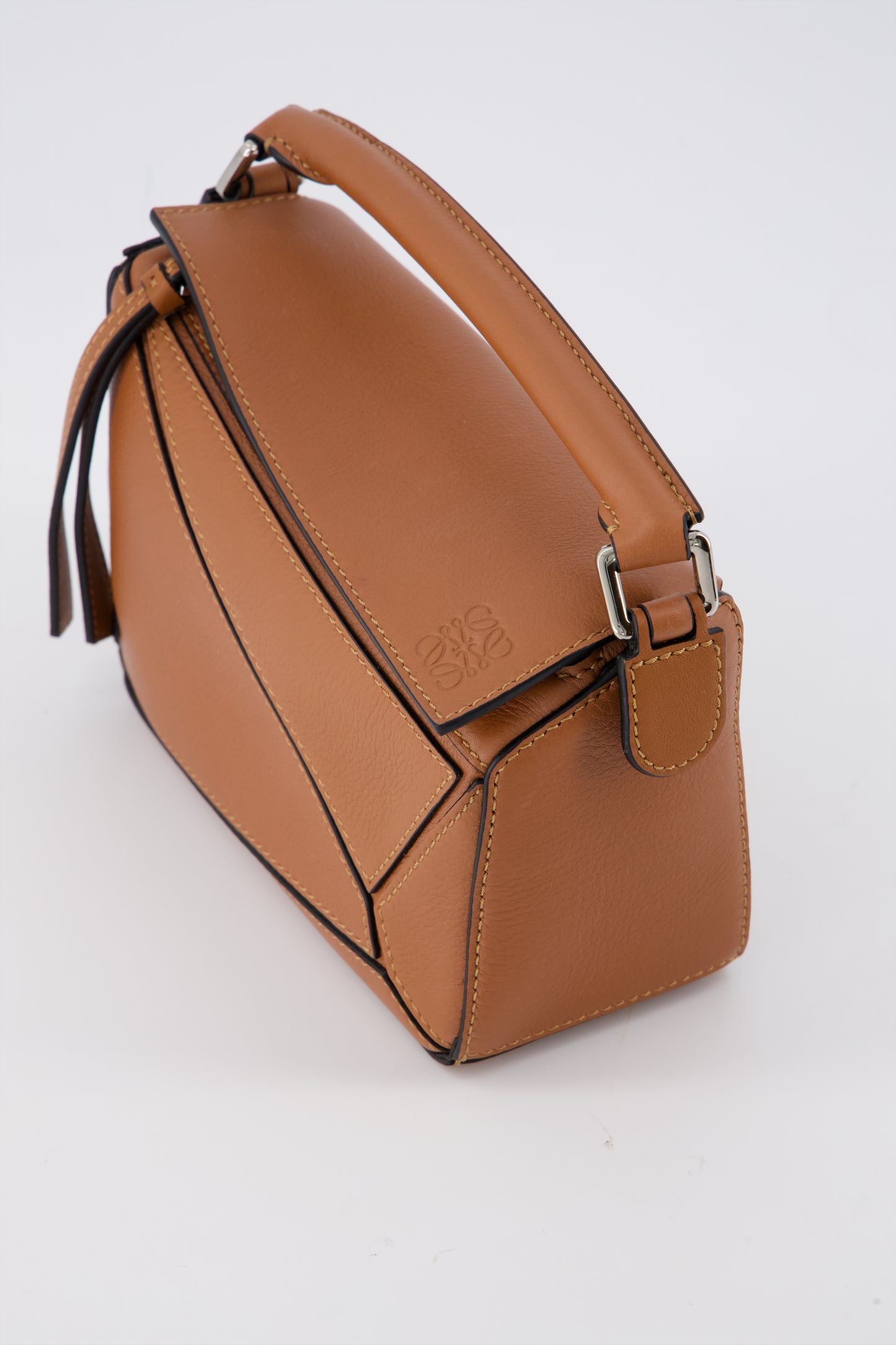 LOEWE Mini Puzzle bag in Caramel.