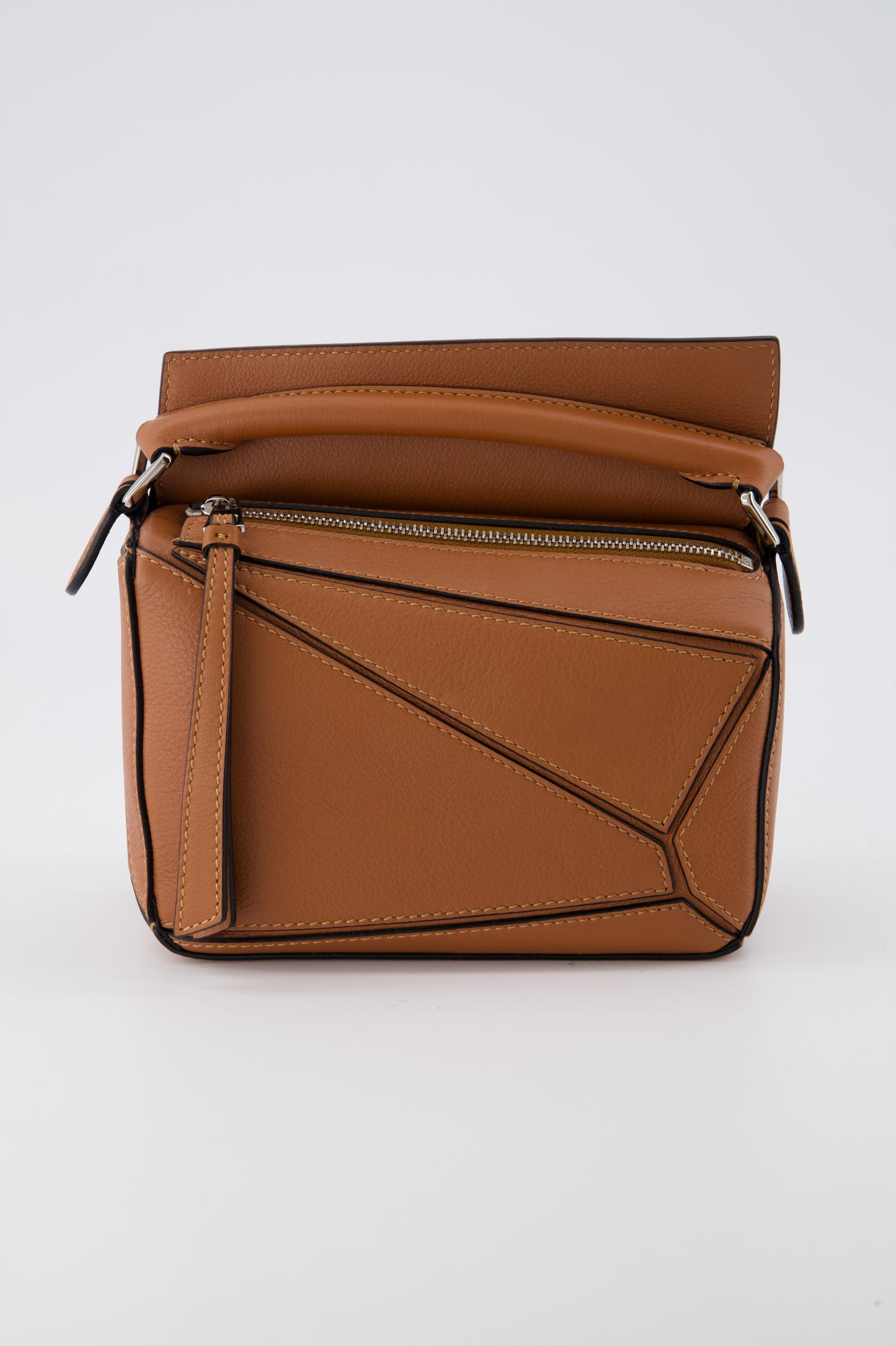 LOEWE Mini Puzzle bag in Caramel.