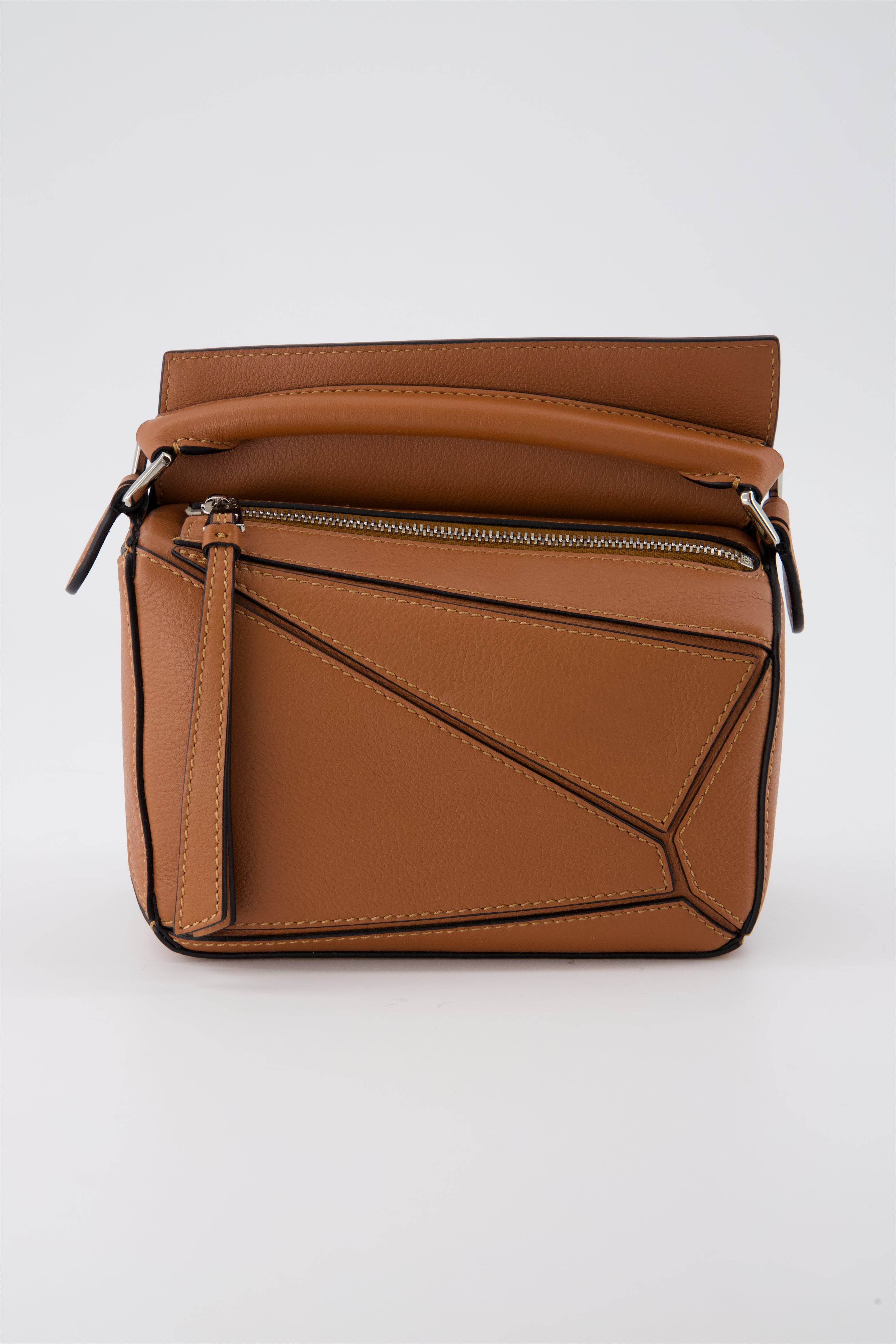 LOEWE Mini Puzzle bag in Caramel.