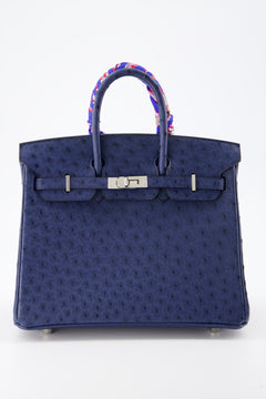 Hermes Birkin 25 Blue de Malte Handbag