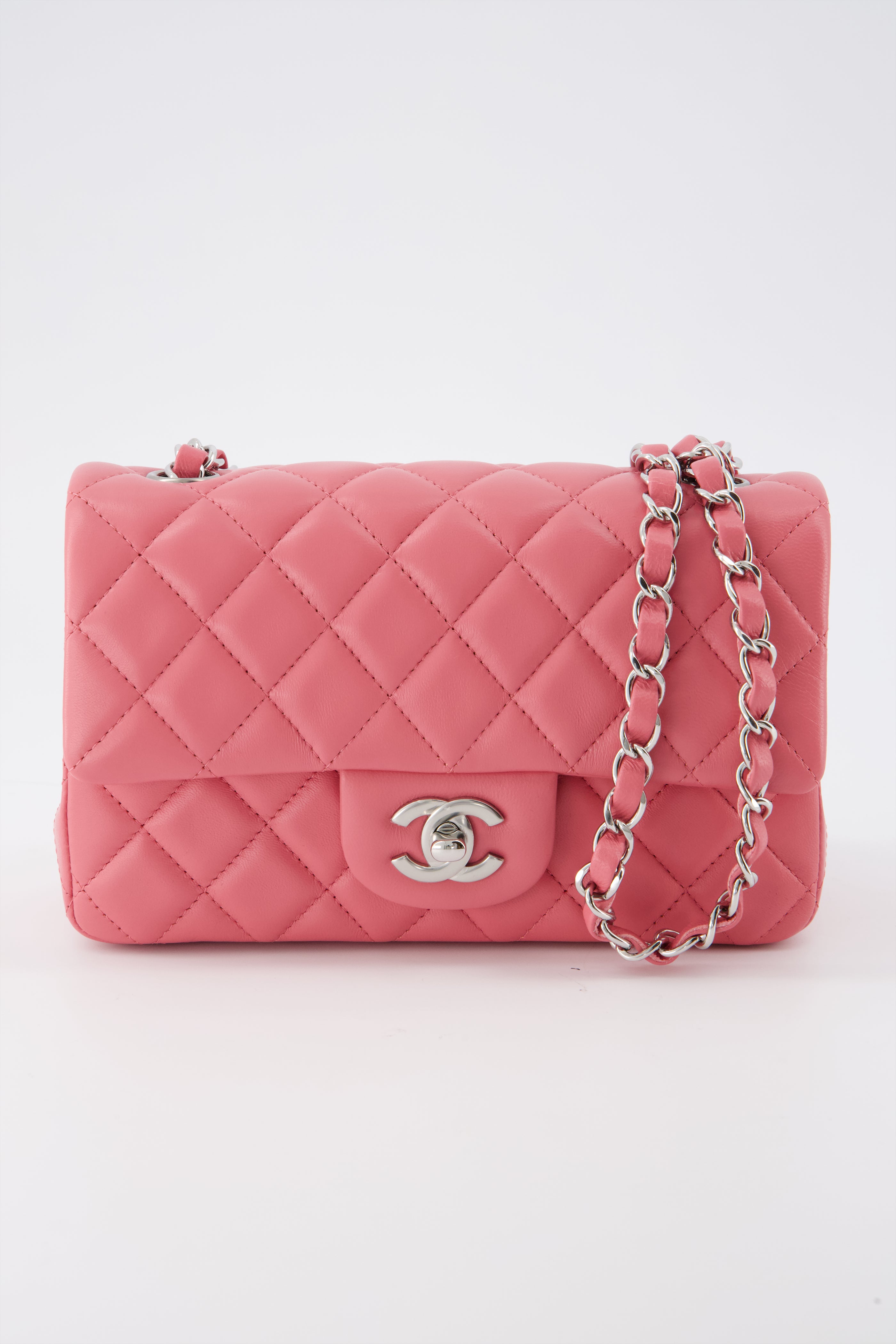 Chanel Pink Mini Rectangular Single Flap Bag