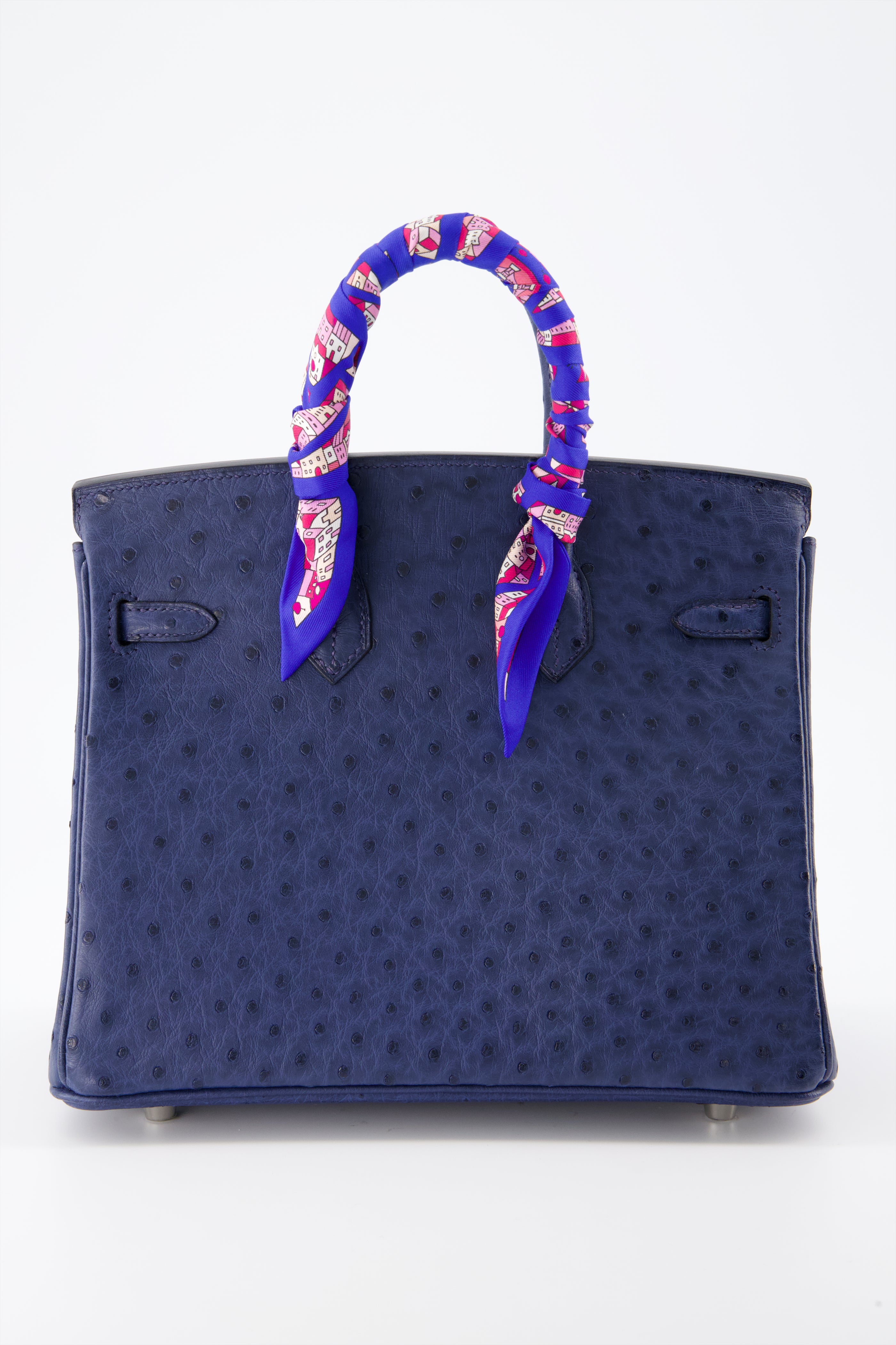 Hermes Birkin 25 Blue de Malte Handbag