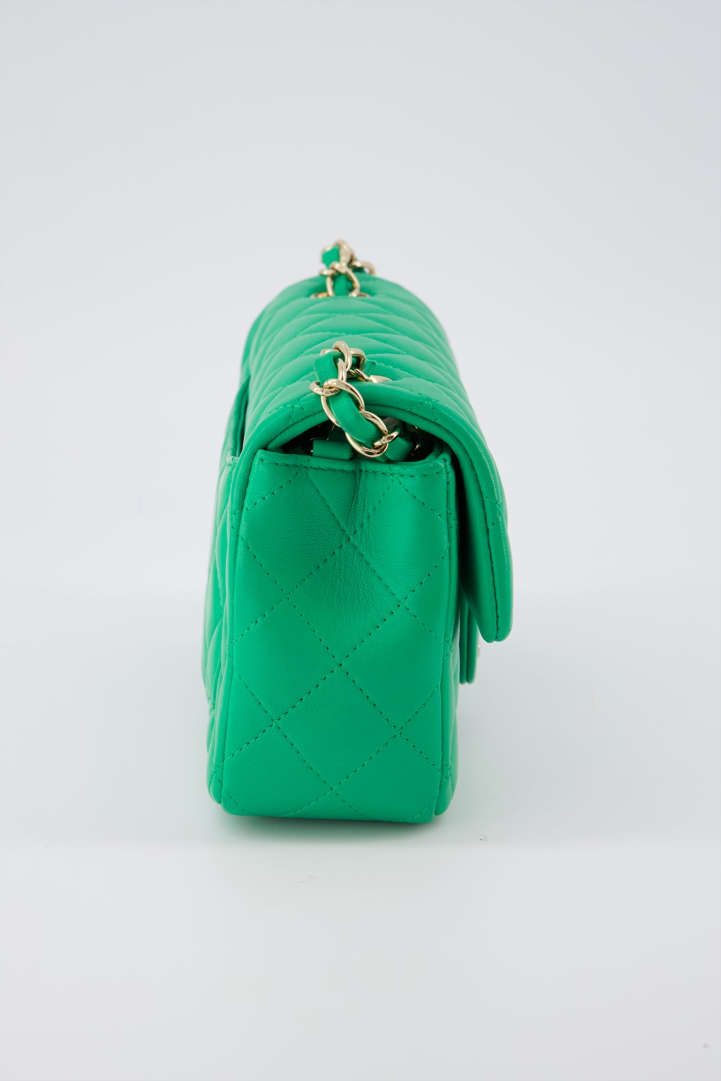 Chanel Emerald Green Mini Rectangular Single Flap Bag