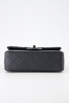*Rare* Chanel So Black Mini Rectangular Single Flap Bag With Black Hardware