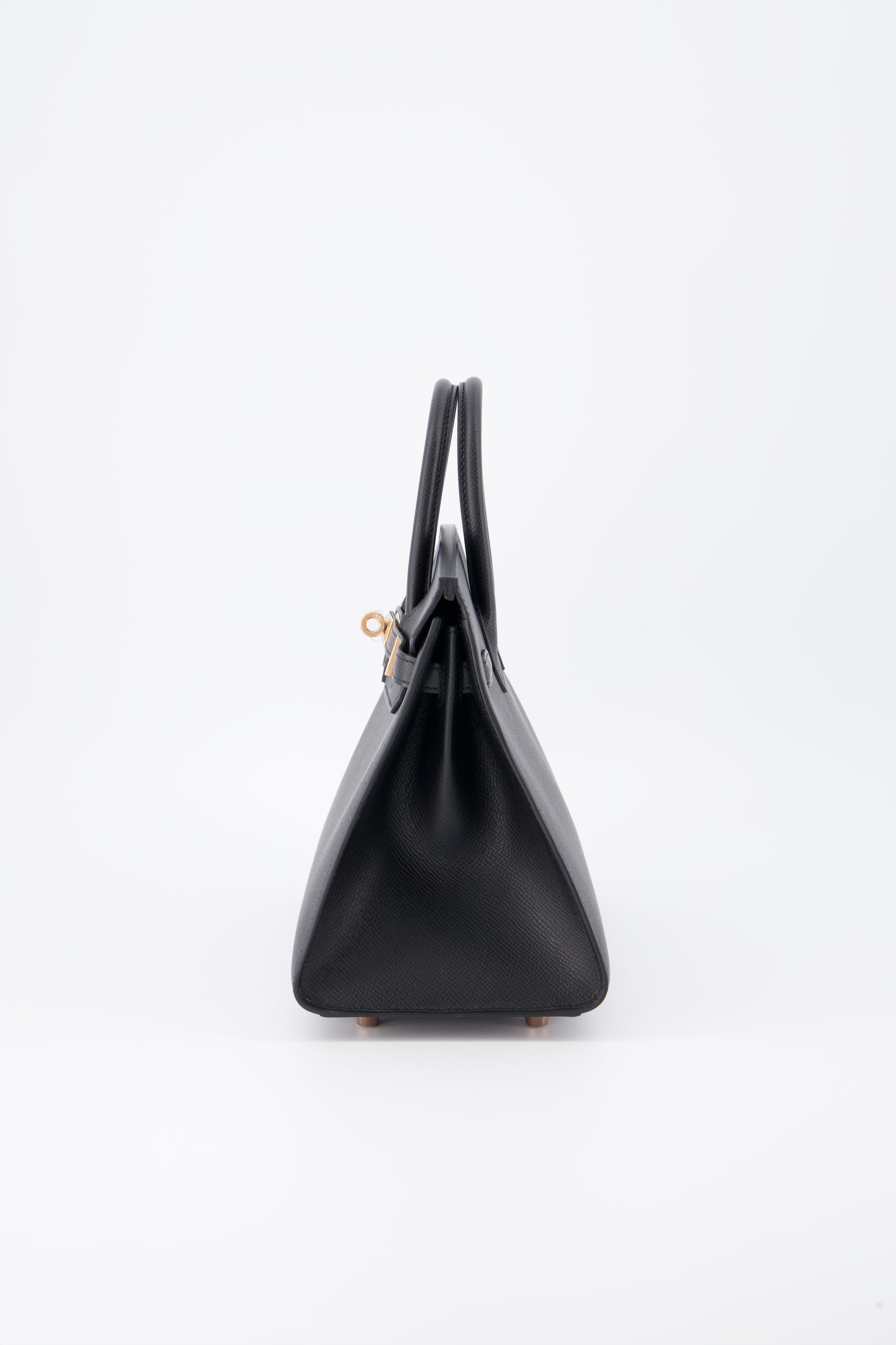 *Rare* Hermes Birkin 25 Black Sellier Handbag Epsom Leather With Gold Hardware. Investment Piece.
