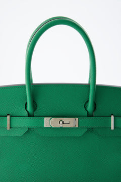 Hermes Birkin 30 Bamboo Handbag Epsom Leather With Palladium Hardware