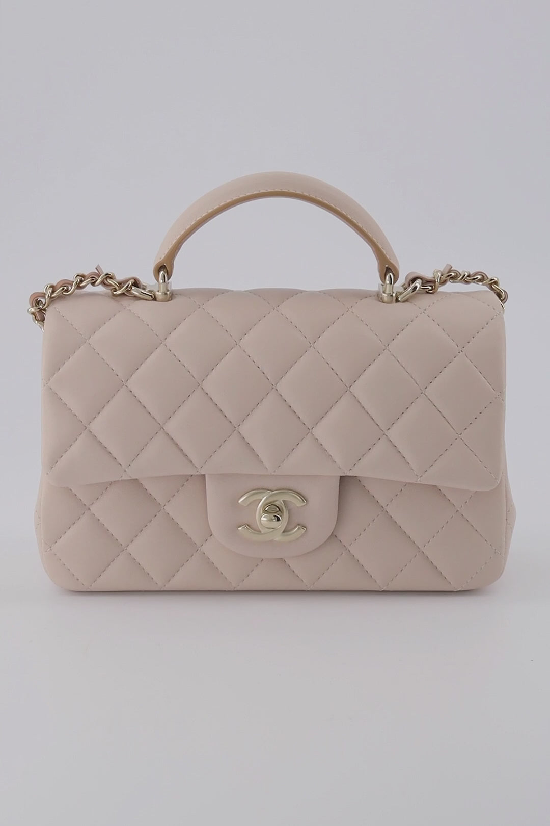 chanel mini flap bag with top handle 2021