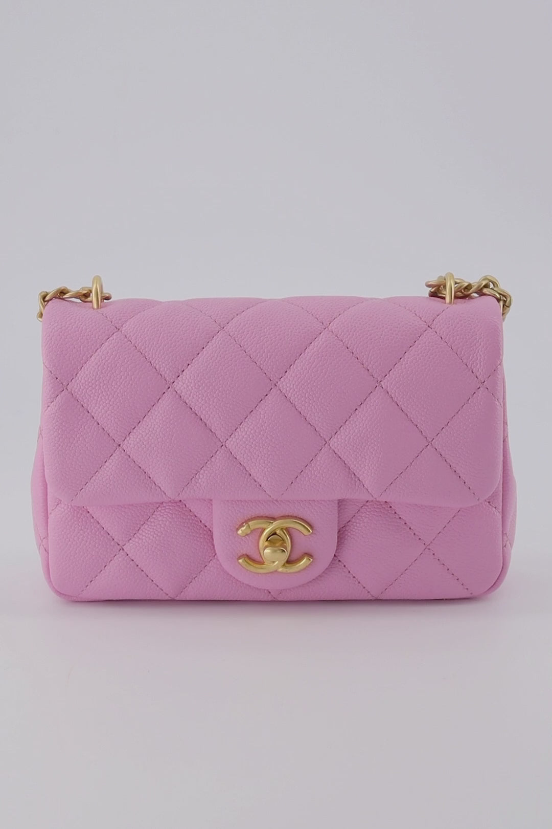 Chanel Pink Caviar Leather flap Wallet Chanel