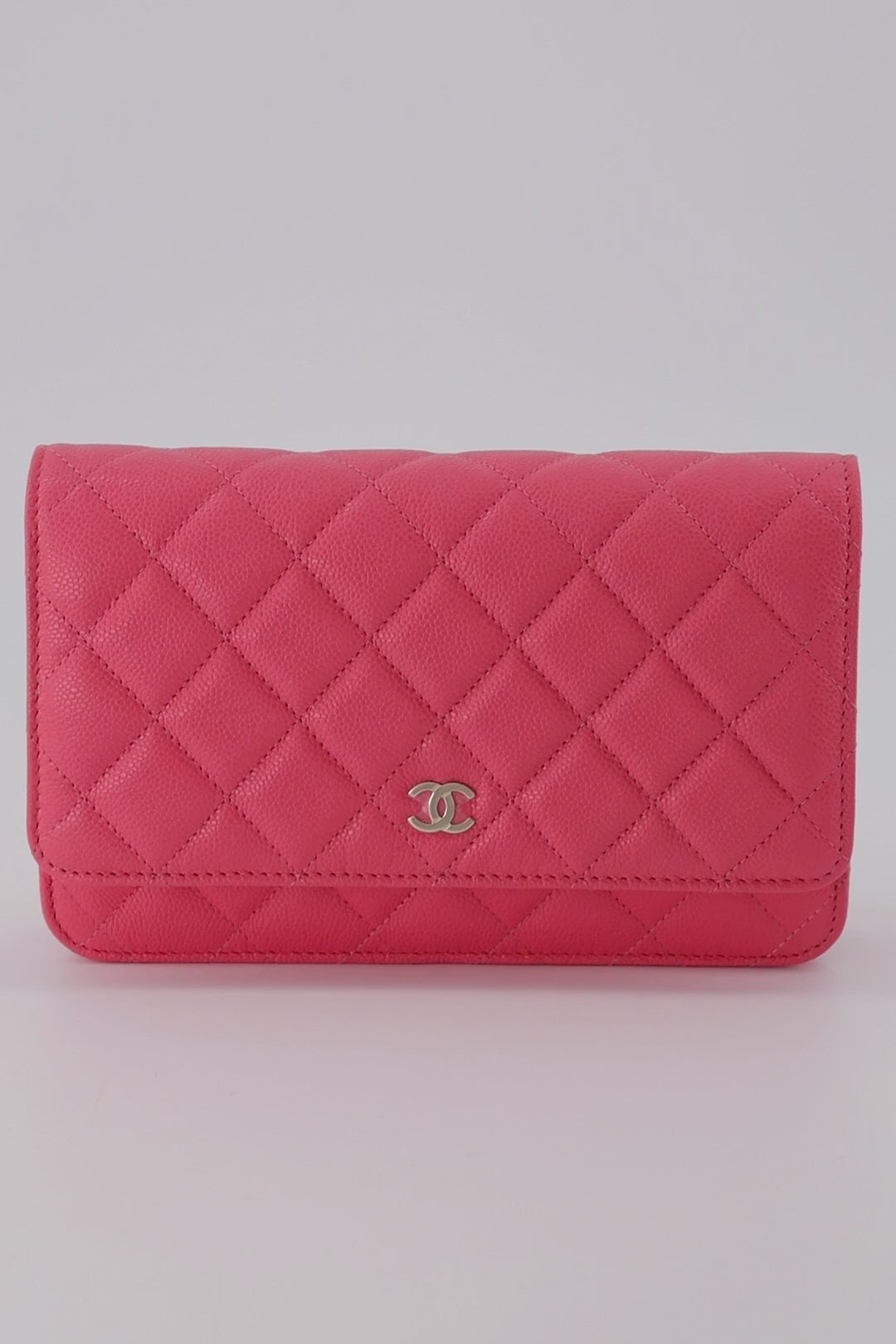 Chanel Pink Classic Quilted Wallet Bag