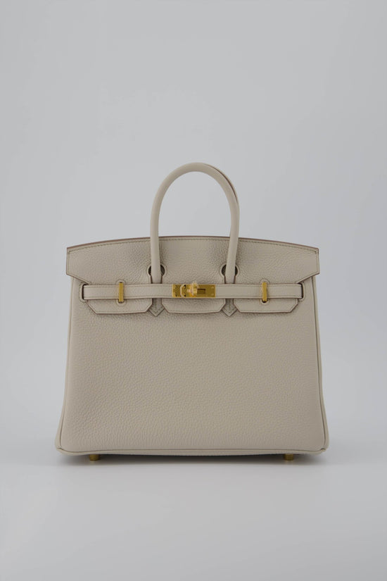 Hermes Birkin 25 Handbag Beton Togo Leather With Gold Hardware – Bags Of  Personality