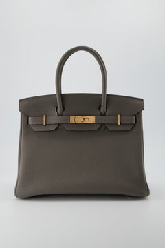 Hermès Birkin 30 Gris Etain Epsom Rose Gold Hardware RGHW — The