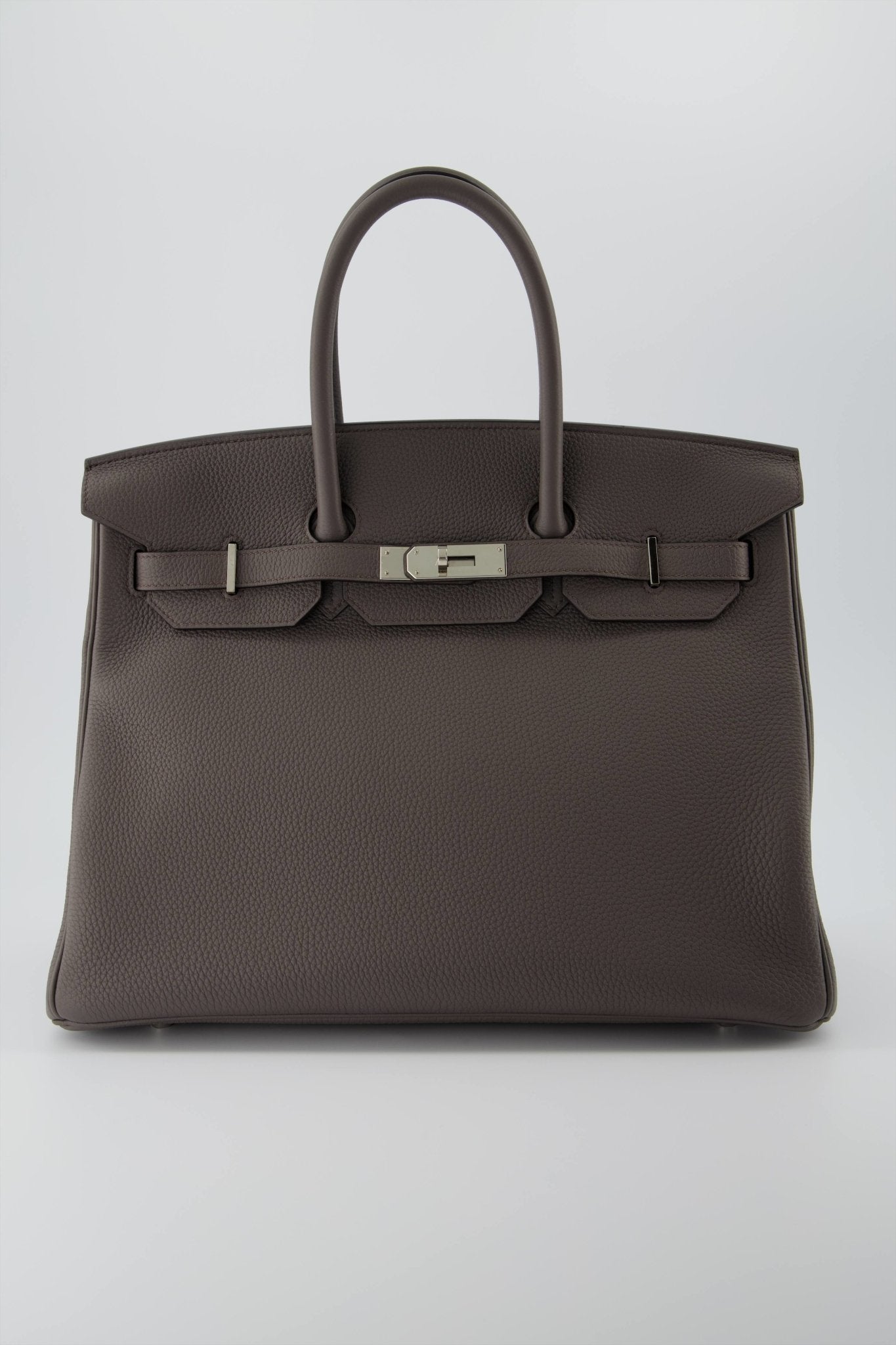 HERMES Birkin 30 hand bag D Togo leather Gray Etain GHW Used