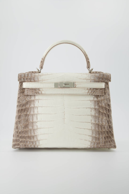 Rare* Hermes Kelly 32 Returnee Handbag White Himalaya Niloticus Croco –  Bags Of Personality