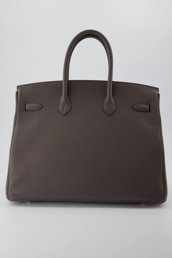 Hermes Birkin 30 Bag Etain Gray Gold Hardware Togo Leather at
