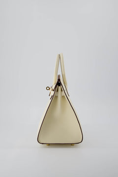 Hermes Birkin 25 Sellier Handbag Nata Epsom Leather