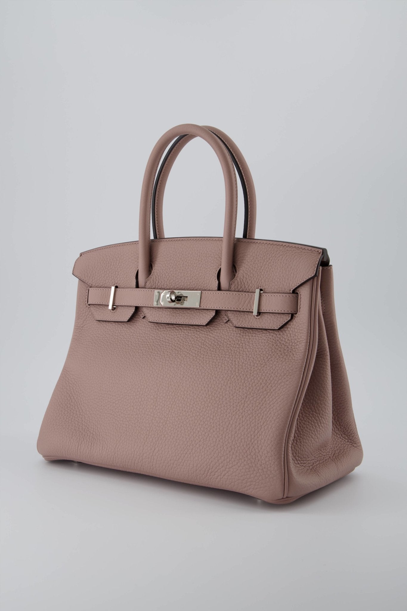 Hermes Birkin 30 Handbag Glycine Clemence Leather