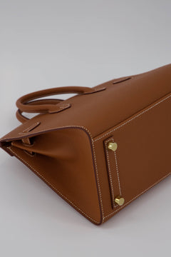 Hermes Birkin 25 Sellier Handbag Gold