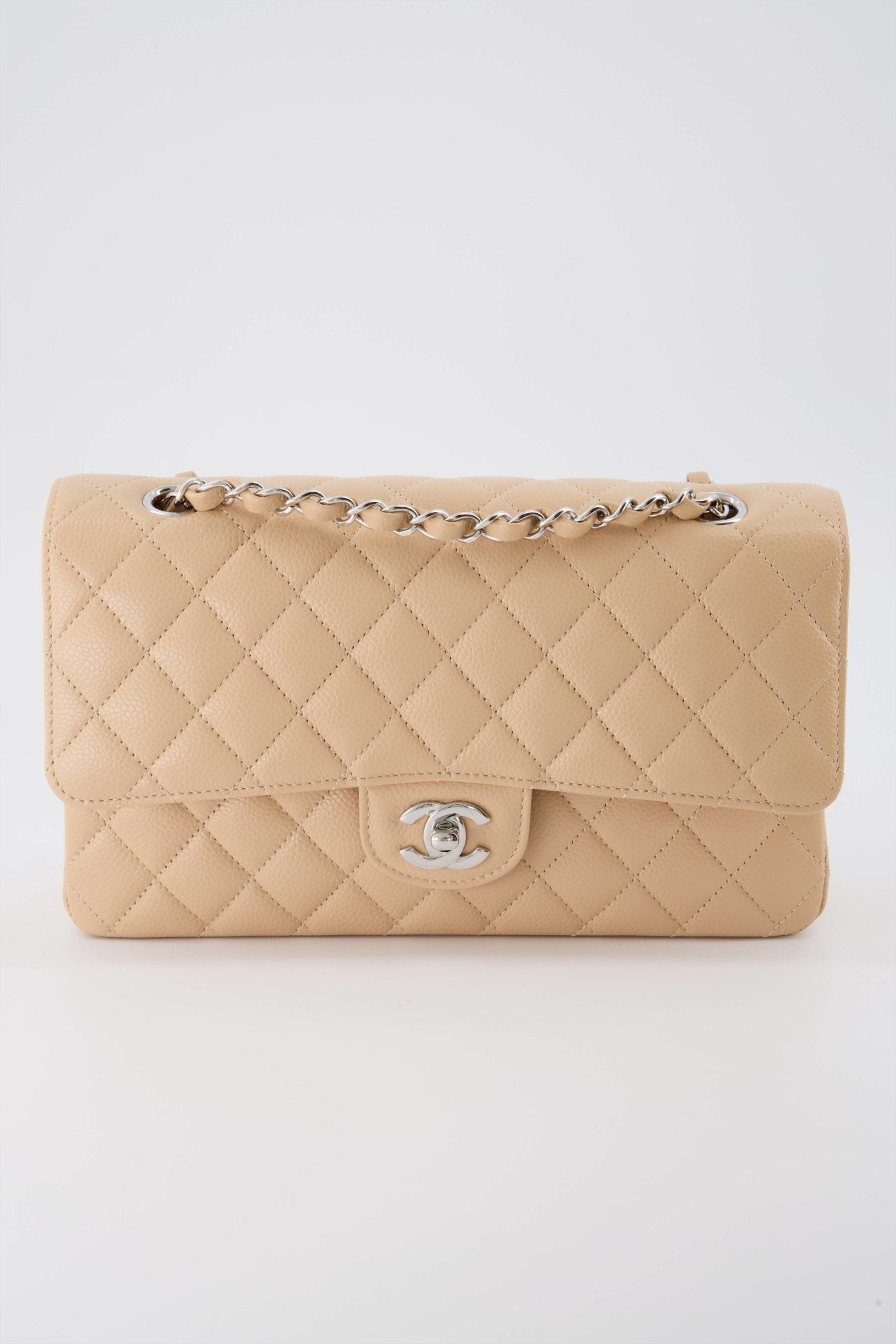 Chanel Beige Medium Classic Double Flap Bag