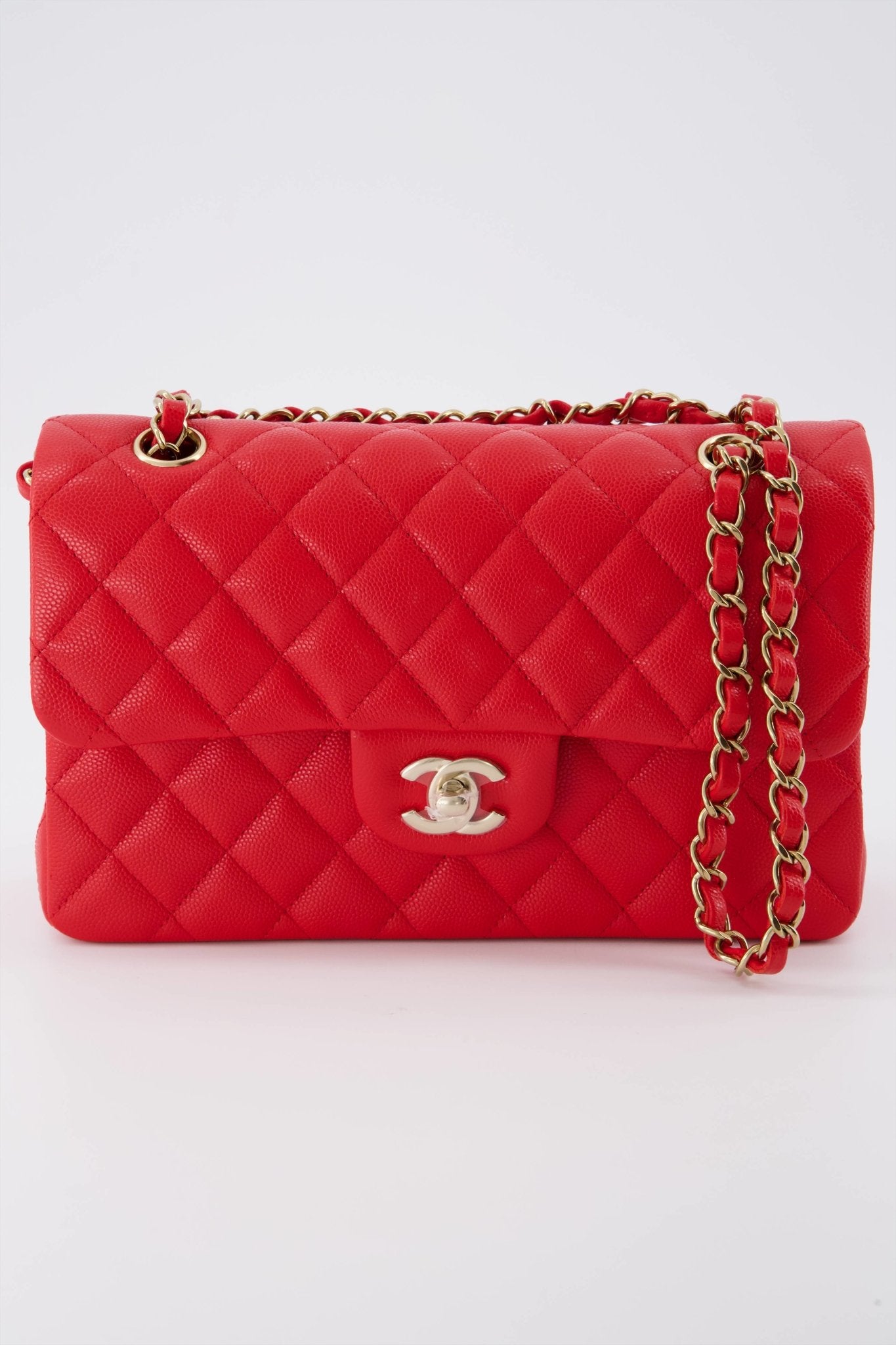 Red chanel classic handbag Clearance