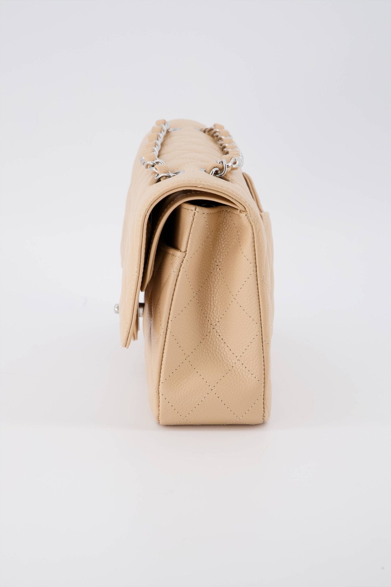 Chanel Beige Medium Classic Double Flap Bag