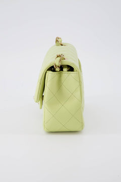 Chanel Mini Rectangular Flap Bag Pistachio Ice Cream Colour