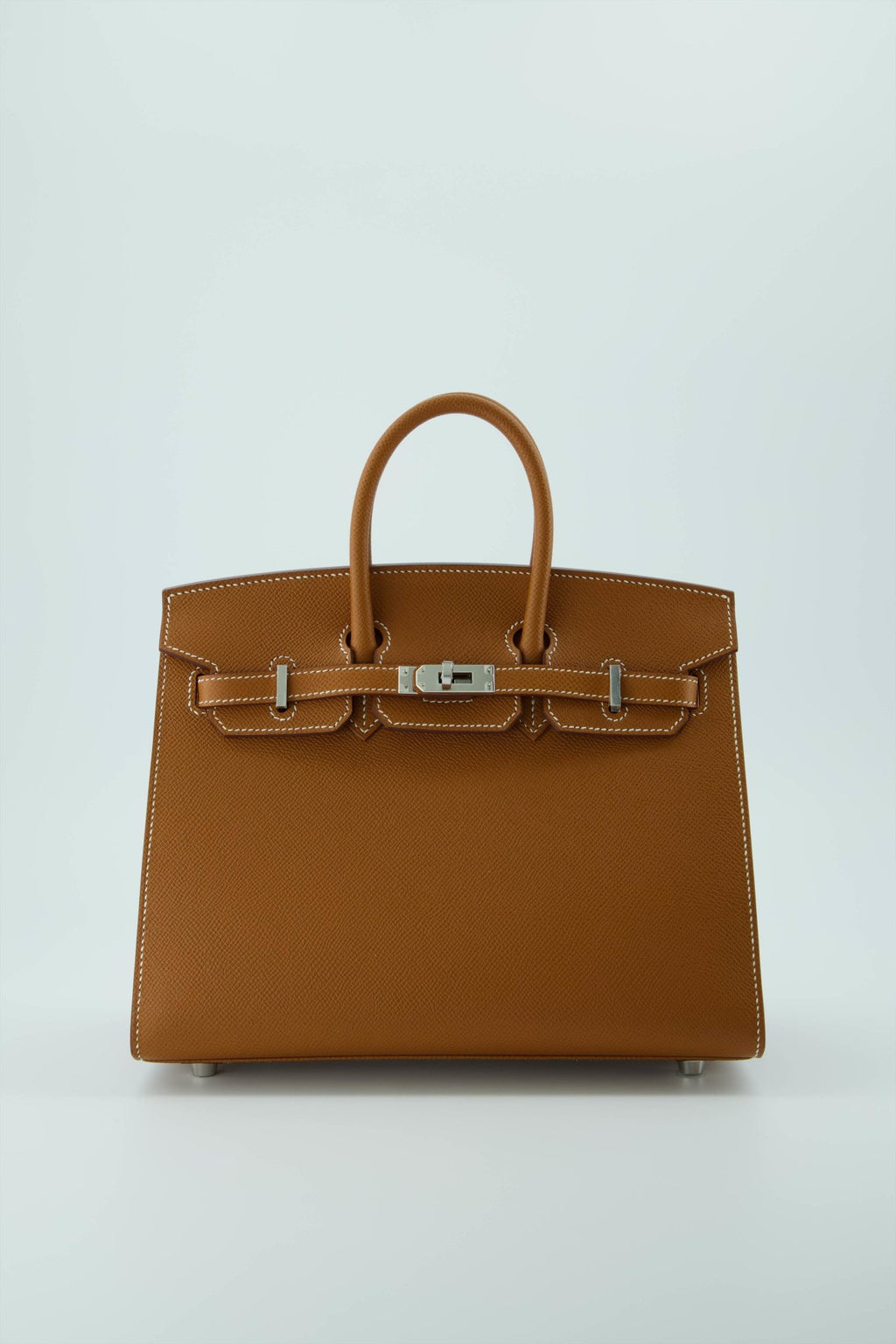 HERMÈS Birkin Sellier 25 handbag in Black Epsom leather with Gold