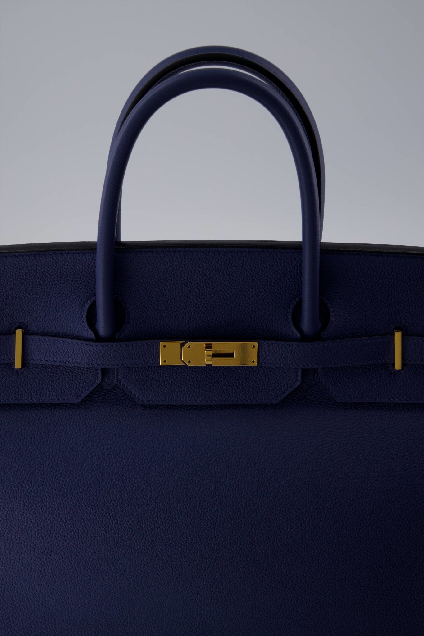 Hermes Birkin 40 Handbag Blue Brighton Togo Leather