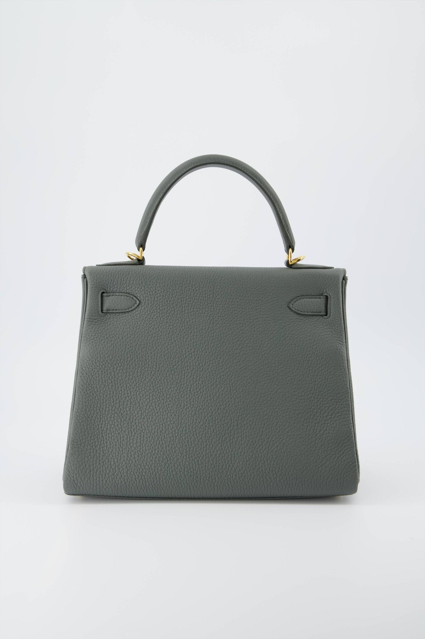 Hermes Kelly 28 Returnee Handbag Vert Amande Togo Leather With