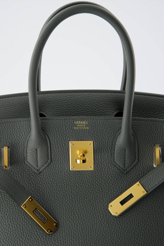 Birkin Handbag Vert Amande Togo with Gold Hardware 25