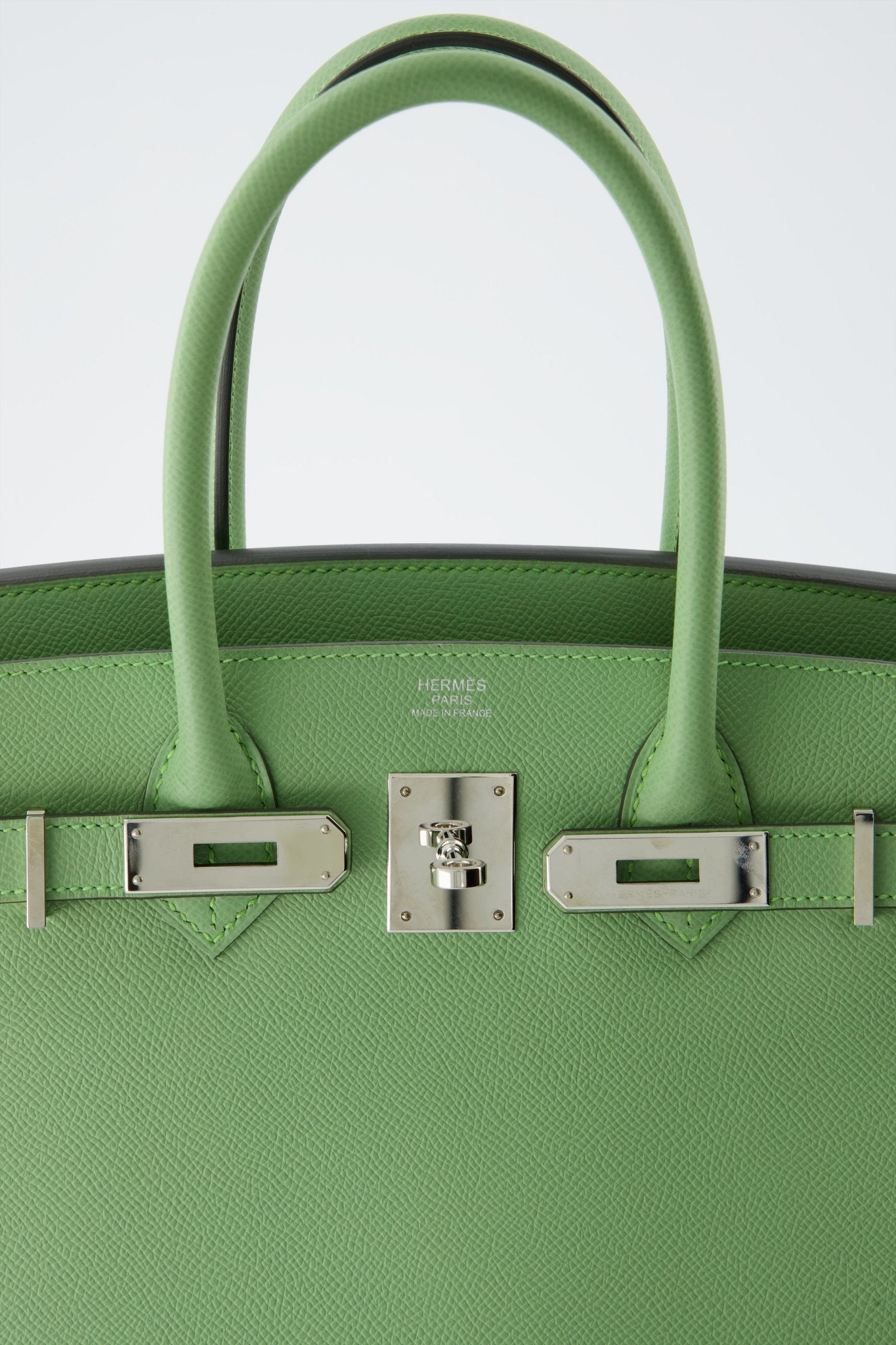 *Ultra Rare* Hermes Birkin 30 Handbag Vert Criquet Epsom Leather With Palladium Hardware. Investment Piece