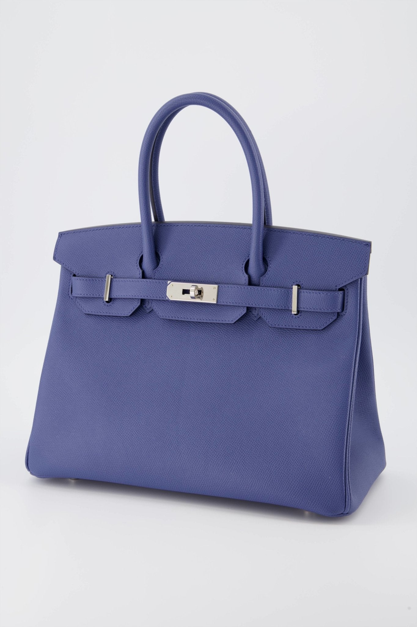 Hermes Birkin 30 Handbag Bleu Brighton Epsom Leather With Palladium Ha –  Bags Of Personality