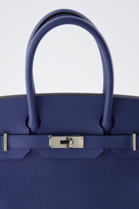 Hermès Birkin 30 Bleu De Prusse Tadelakt - Blue Handle Bags, Handbags -  HER551840