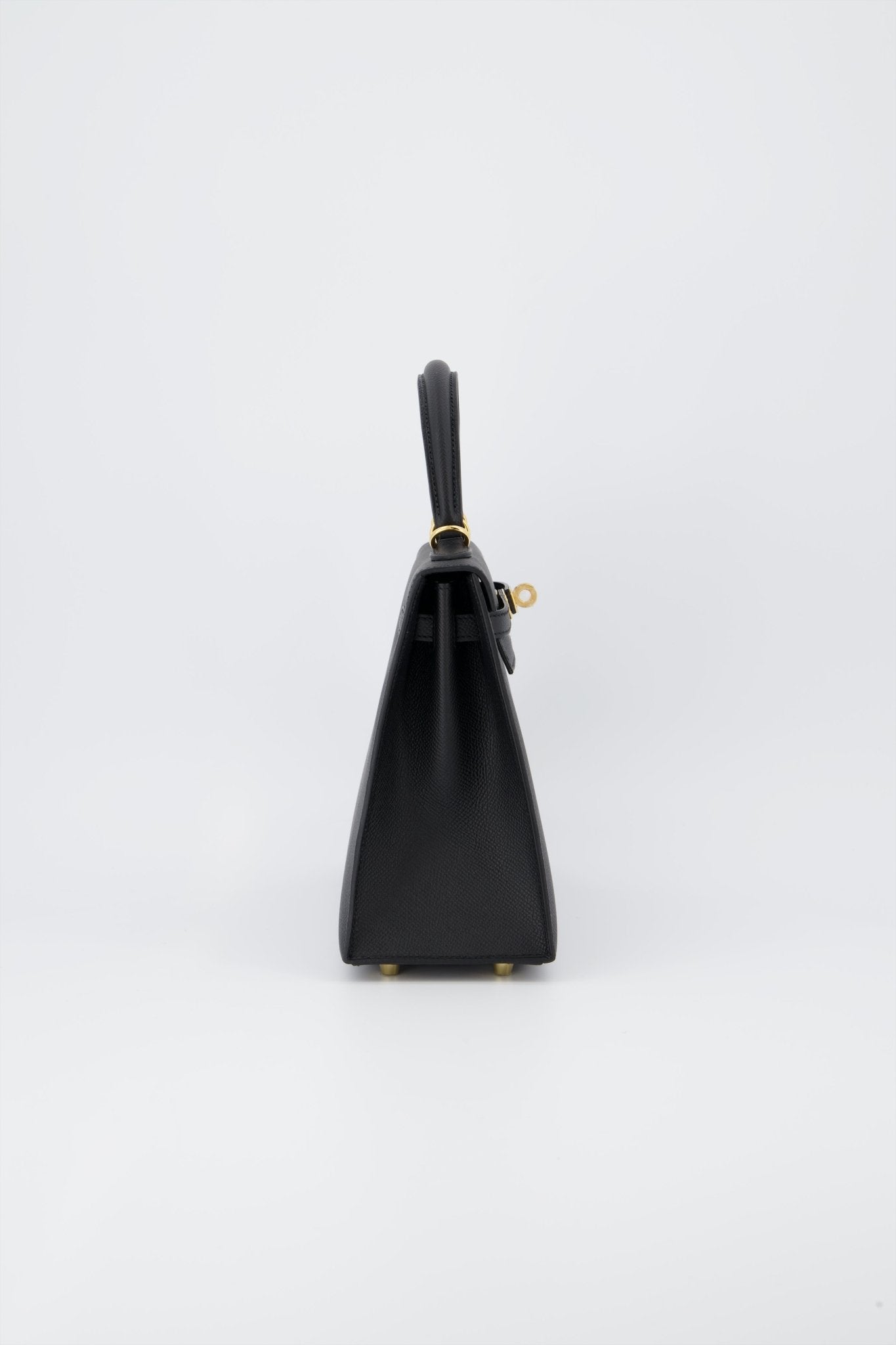 Hermès Kelly Depeches 25 Pochette Black Epsom Gold Hardware
