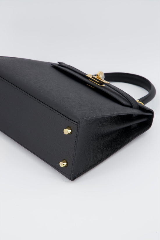 Kelly 25 leather handbag Hermès Black in Leather - 26514336