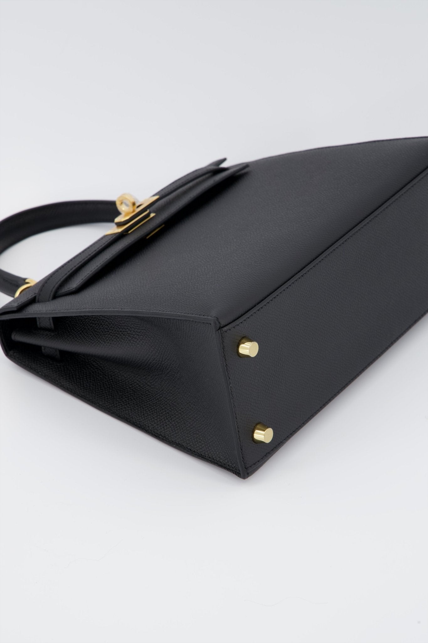 Hermes Kelly Handbag Black Togo with Palladium Hardware 28 Black