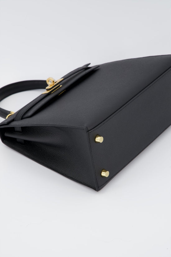 Rare* Hermes Kelly 28 Sellier Handbag Celeste Epsom Leather With