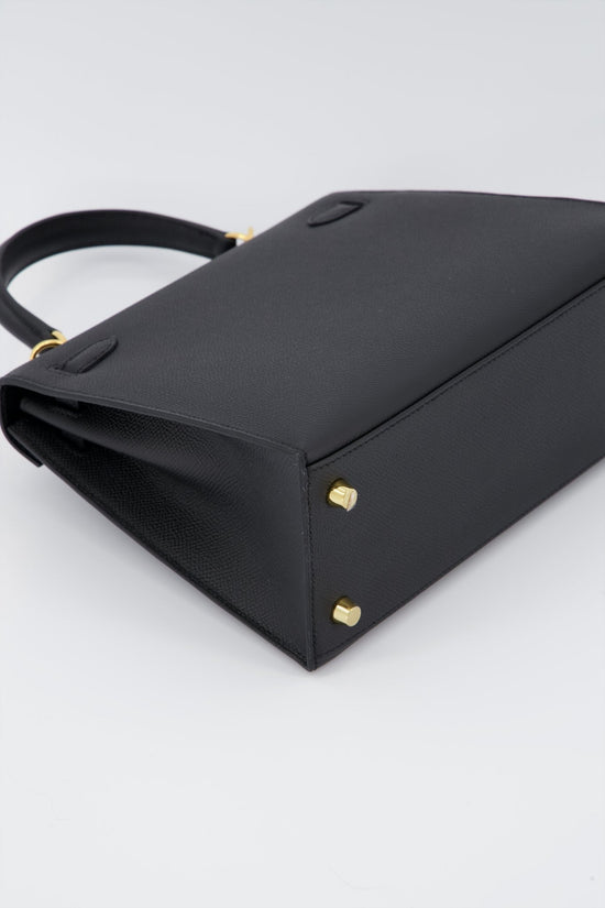 Hermes Birkin 25 Black Epsom Gold Hardware - Fashion Handbag