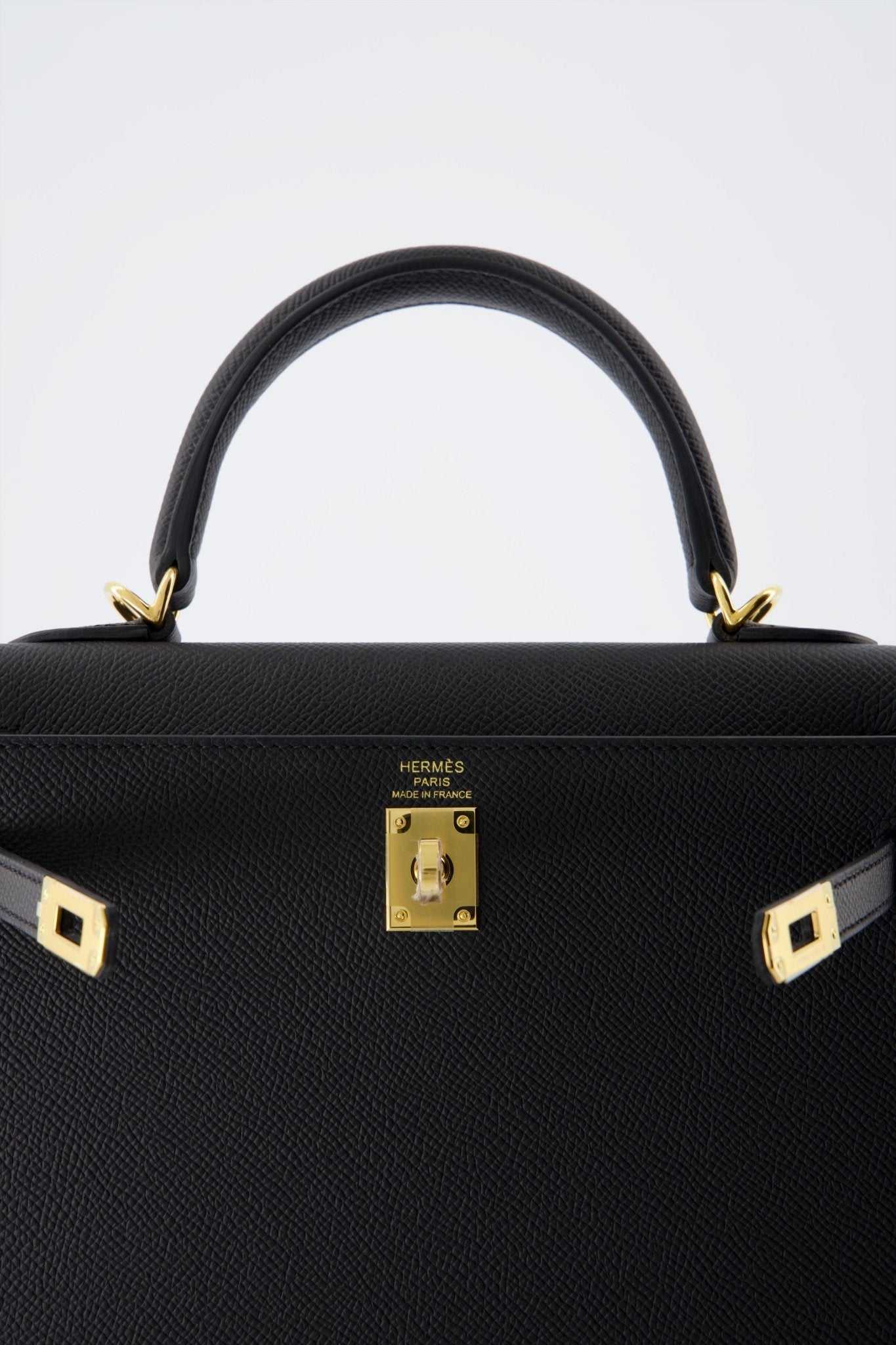 Hermes Personal Birkin Sellier bag 25 Craie/ Black Epsom leather