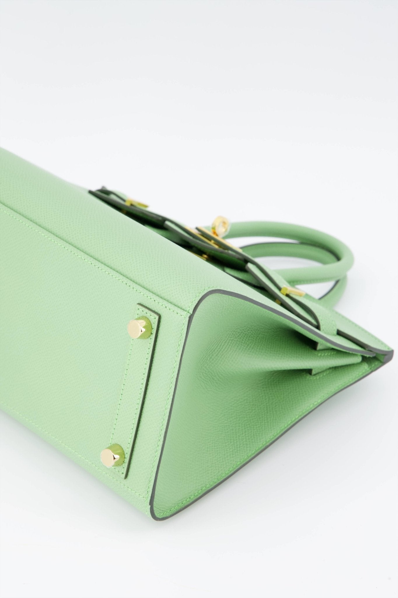Hermes Birkin Sellier bag 25 Vert criquet Epsom leather Silver hardware