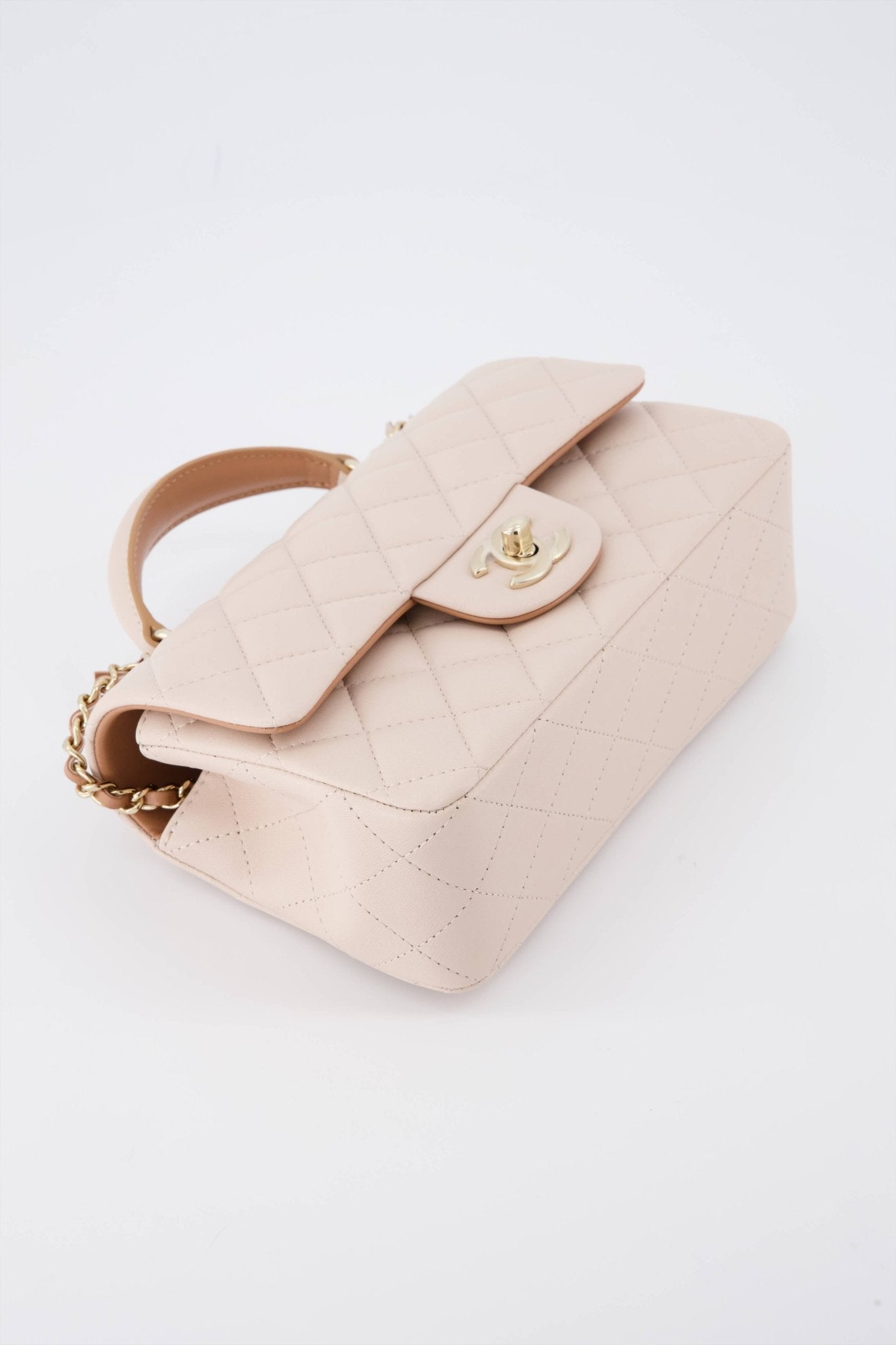 Beige Silk Rope Mini Braided Top Handle Flap Bag Gold Hardware, 1997-1999, Handbags & Accessories, The Chanel Collection, 2022