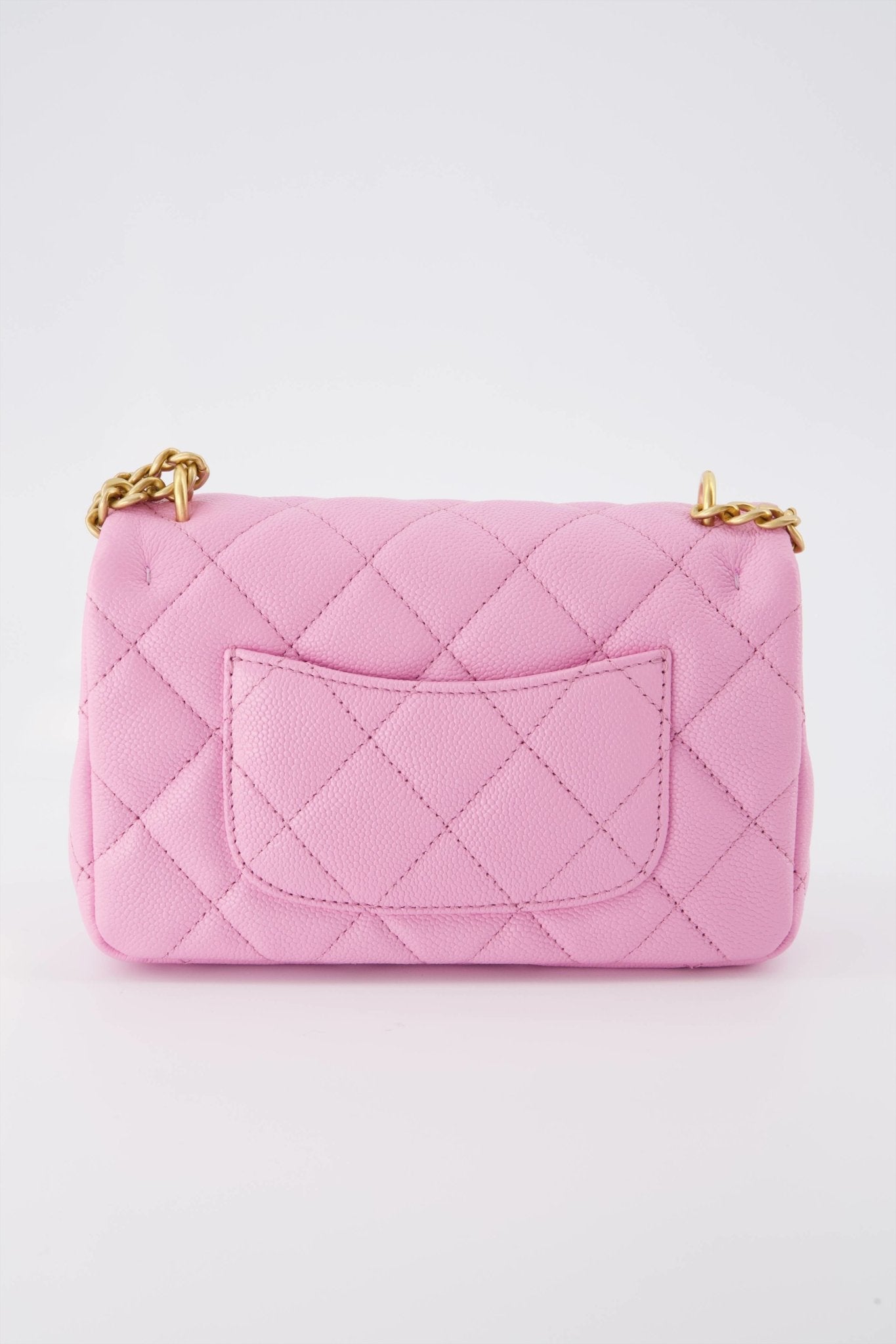 Chanel Sweetheart Mini Flap Pink Caviar Leather with Brushed Gold Hard –  Bags Of Personality