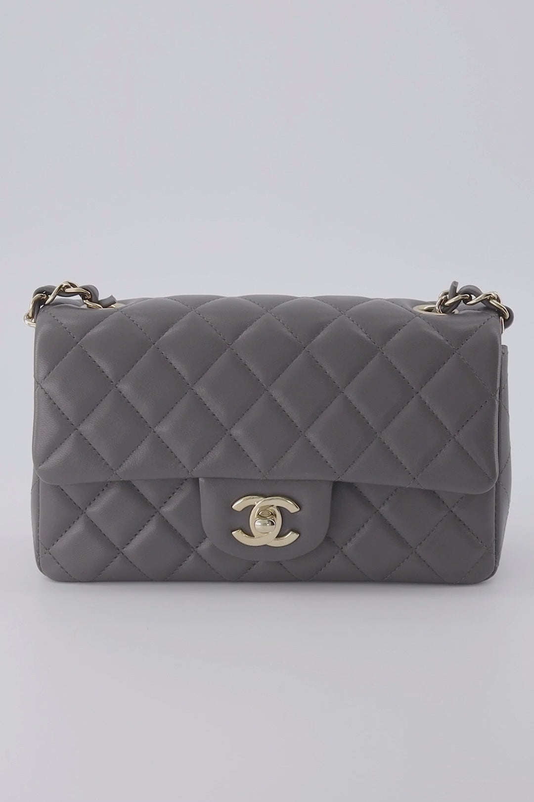 Chanel grey lambskin Outlet
